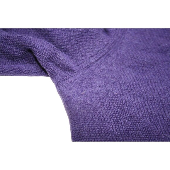 Halogen 100% Cashmere Sweater Womens Large Purple V-Neck Preppy Soft Cozy Luxury - Picture 5 of 8